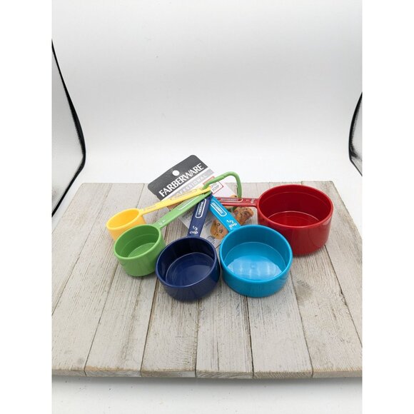 New Farberware Measuring Cups 2 tbsp to 1 cup Set Of 5 - Picture 1 of 3